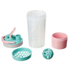 600Ml Multi Purpose Portable Clear Cute Plastic Shaker Water Bottle for Protein With Mixing Ball Infuser