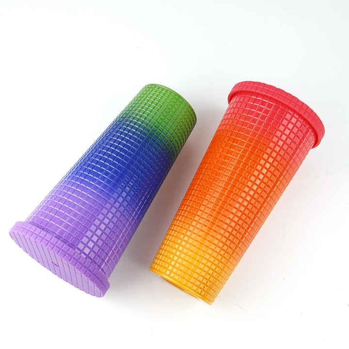700ml High Appearance Level Color Wholesale Custom Portable Party Practical Plastic Water Cup With Straw