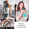 32 OZ Motivational Fashion Water Bottle With Time Marker to Drink BPA Free Frosted Plastic Water Bottle
