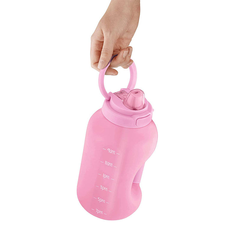 64Oz Fashion Eco Friendly Leak Proof Large Capacity Motivational Plastic Water Drink Bottle With Time Marker