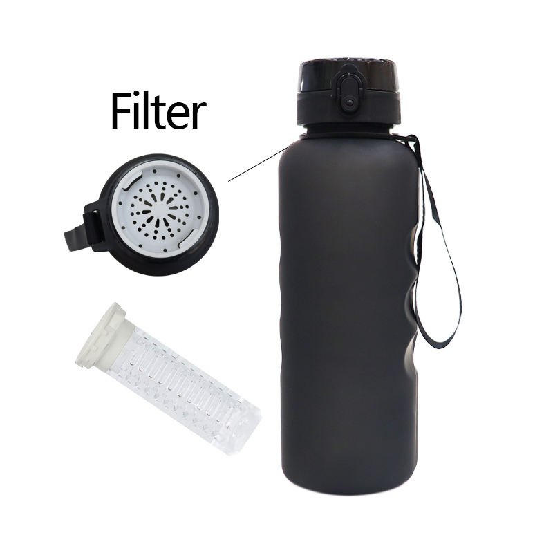 1500Ml 1.5 Liter Big Size Leakproof Tea Infuser Outdoor Portable Plastic Gym Water Bottle With Rope