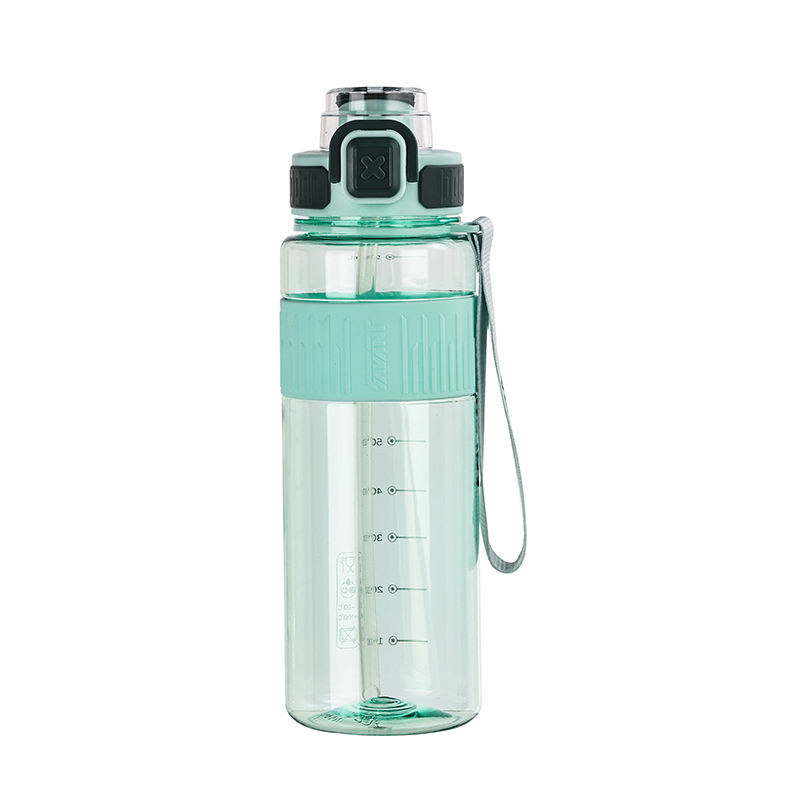 Custom Color 1Liter 1000Mls 1L Wide Mouth Clear Motivational Plastic Sports Drinking Water Bottle