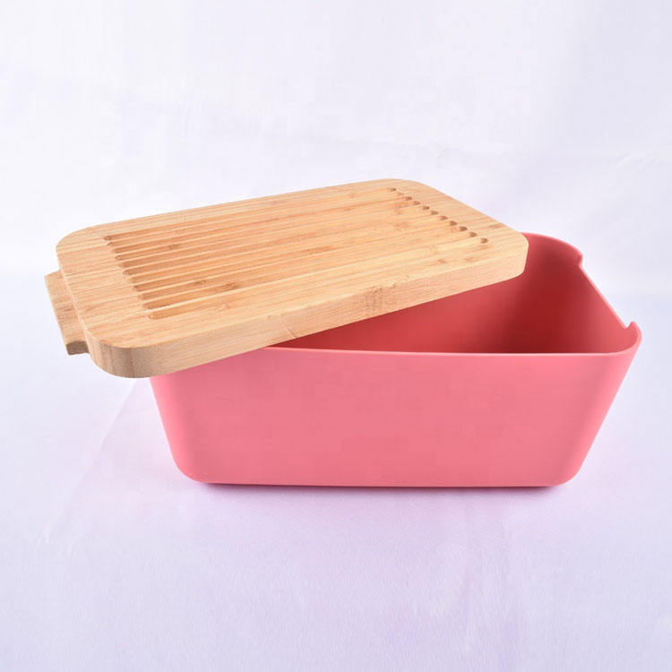 Biodegradable Bamboo Fiber Bread Box with Bamboo Lid Bread Box Large
