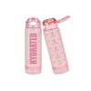32oz Leakproof BPA Free Water Bottle Best Sports Motivational Plastic Water Bottle with Time Marker