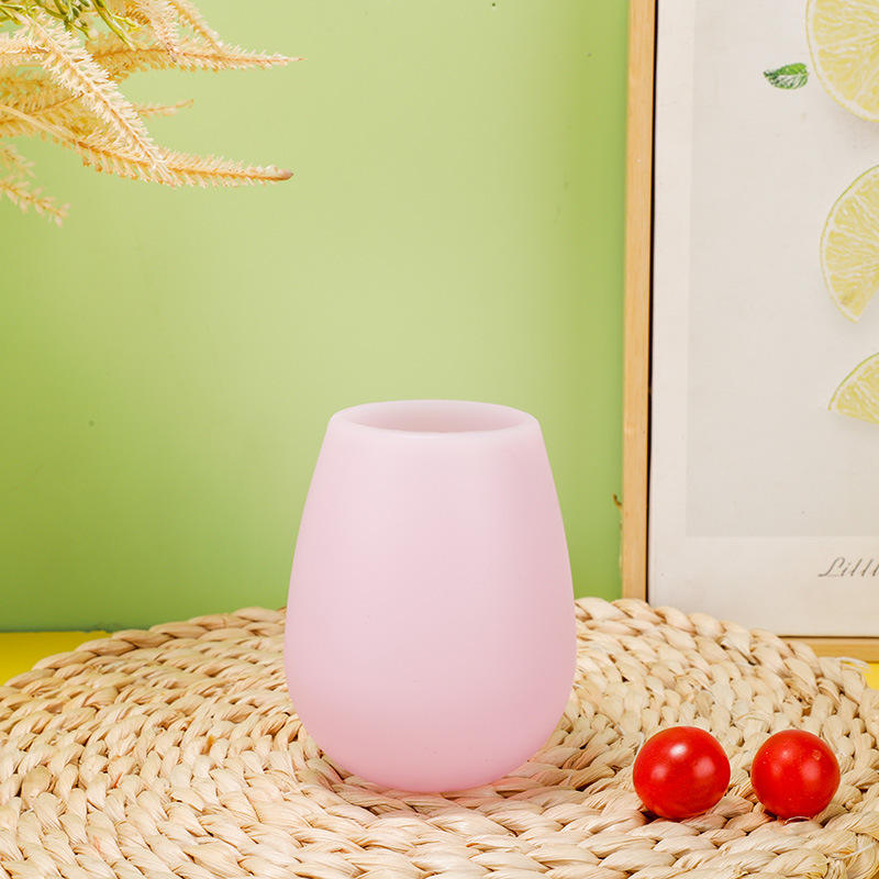 Silicone Red Wine Glasses BPA-Free Outdoor Egg Shape Camping Beer Drinking Water Cup