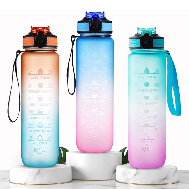 IN Stock Wholesale Big Capacity 2.2 L 1L Hot Sale Plastic Sports Water