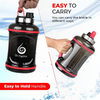 2.2L Half Gallon Transparent Gym Sports Motivation Large Bpa Free Plastic Custom Water Bottle with Straw Lid Time Marker