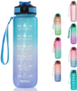 Wholesale Customize Bpa Free 1000ml 1l 32oz 32 oz 1 Gallon Plastic Tritan Motivational Drinking Water Bottle with Time Marker