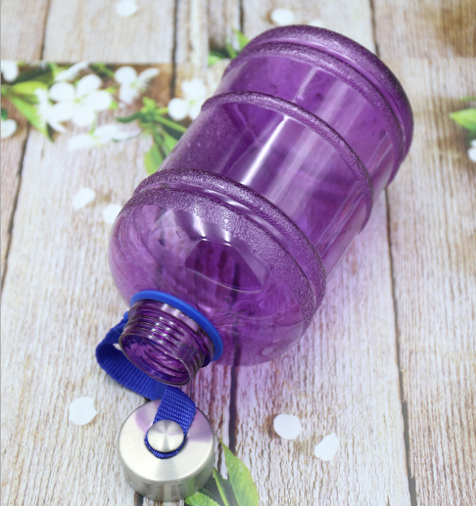Half Gallon Big Water Bottle, 3.7 L Large Leak Proof Sports Jug with Handle,Huge BPA Free PETG Plastic Wide Mouth