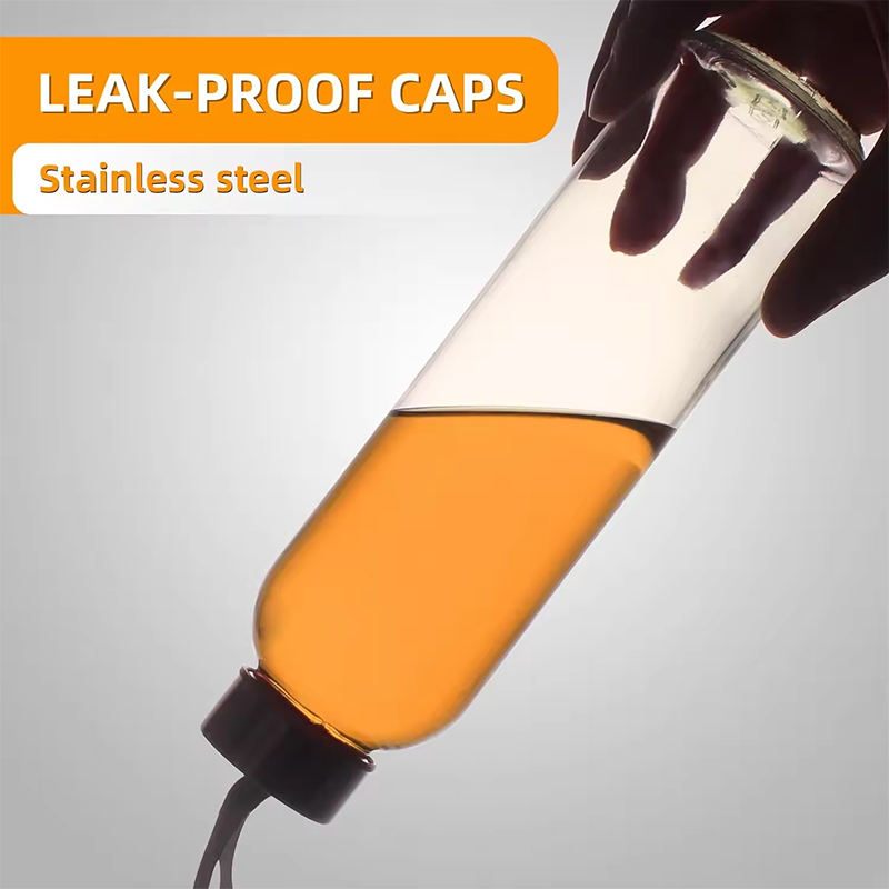 Wholesale 500 Ml 500Ml 18Oz Transparent Water Bottle Glass With Custom Logo Stainless Steel Lid