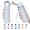 Factory Direct Supply Sport Equipment Drinking Bottle With Straw Lid Gradient Color Plastic Water Bottle