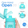 Custom Logo Straw Flip Top Filter Plastic Sport BPA Free 1l 32oz 32 oz Tritan Motivational Water Bottle With Time Marker