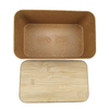 Eco Friendly 1-layer Storage Food Corn Fiber Lunch Box With Bamboo Lid