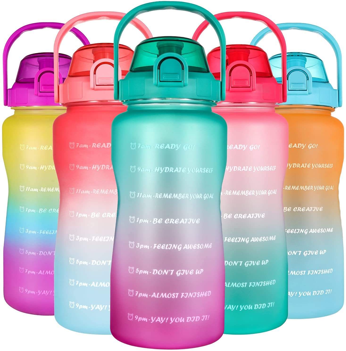 2.2L BPA Free High Temperature and Fall Resistant Large Capacity Portable Mountain Climbing Plastic Water Bottle