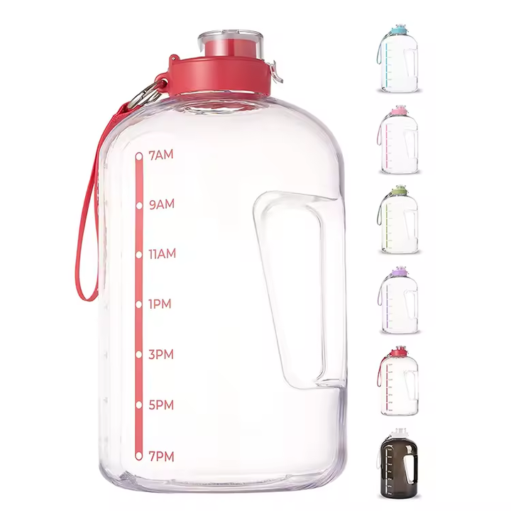3.78L Large Capacity High Temperature and Drop Resistant Portable Straight Drink Mountain Climbing Plastic Water Bottle