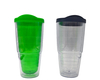 Customized Double Walled BPA Free Direct Drinking Style Transparent Travel Coffee Cup with a Lid