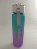 1L 34oz Gallon Colorful Frosted Plastic Sports Drink Water Bottle with Long Straw