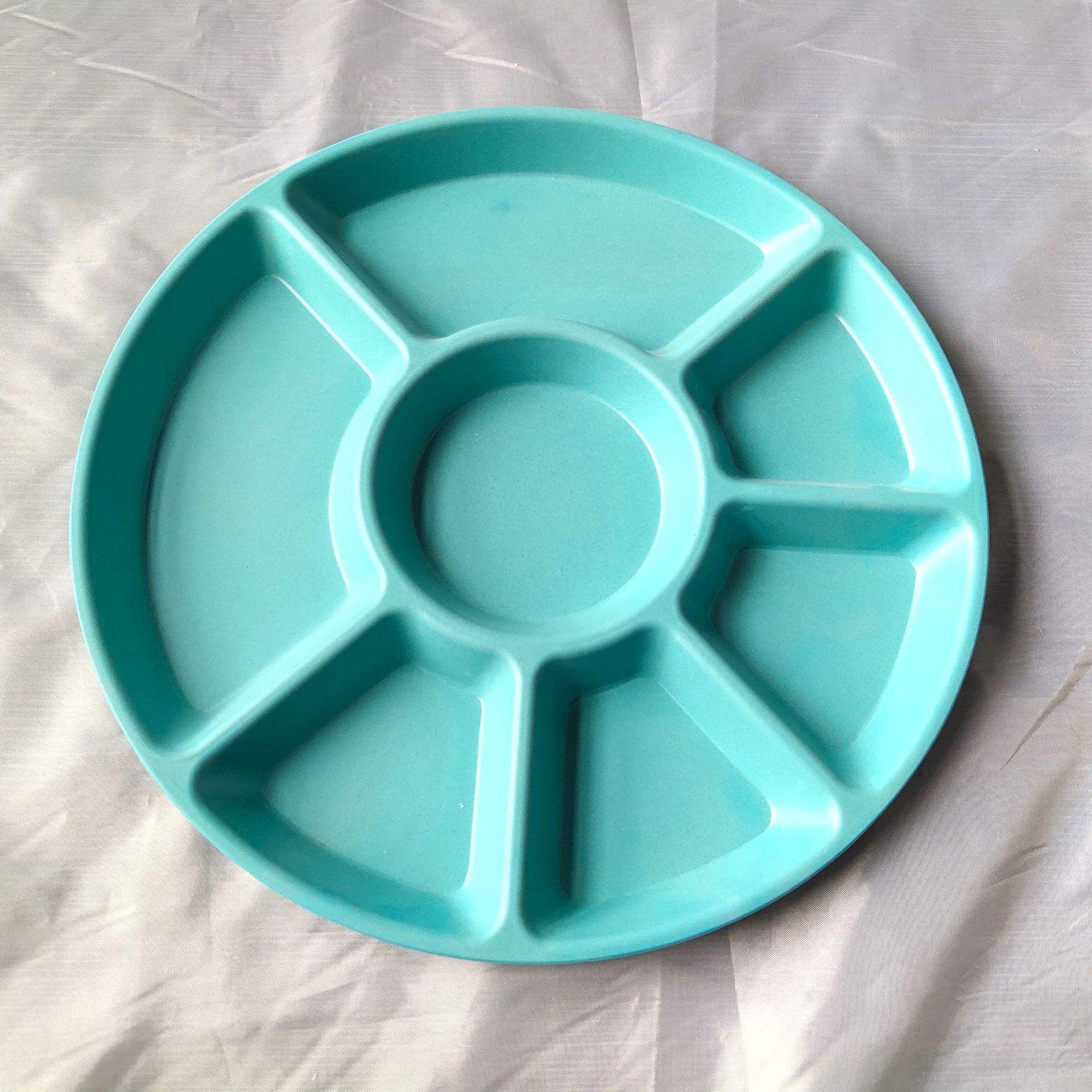 Wholesale Round Bamboo Fiber Platter Chip and Dip Plate Perfect for Snack