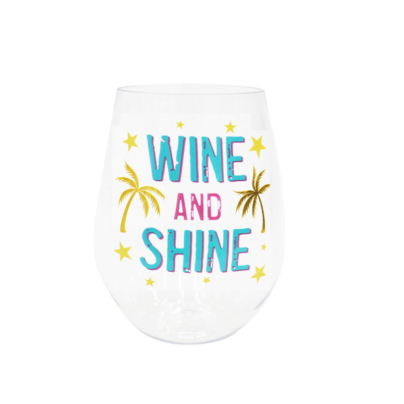 Wholesale 600Ml Wide Mouth Cute Printed Travel Clear Plastic Coffee Drink Tumbler Mug Cup