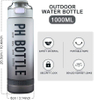 BPA Free 32 Oz Plastic Sports Bottle Leak Proof 1 Liter Motivational Water Bottle with Time Marker