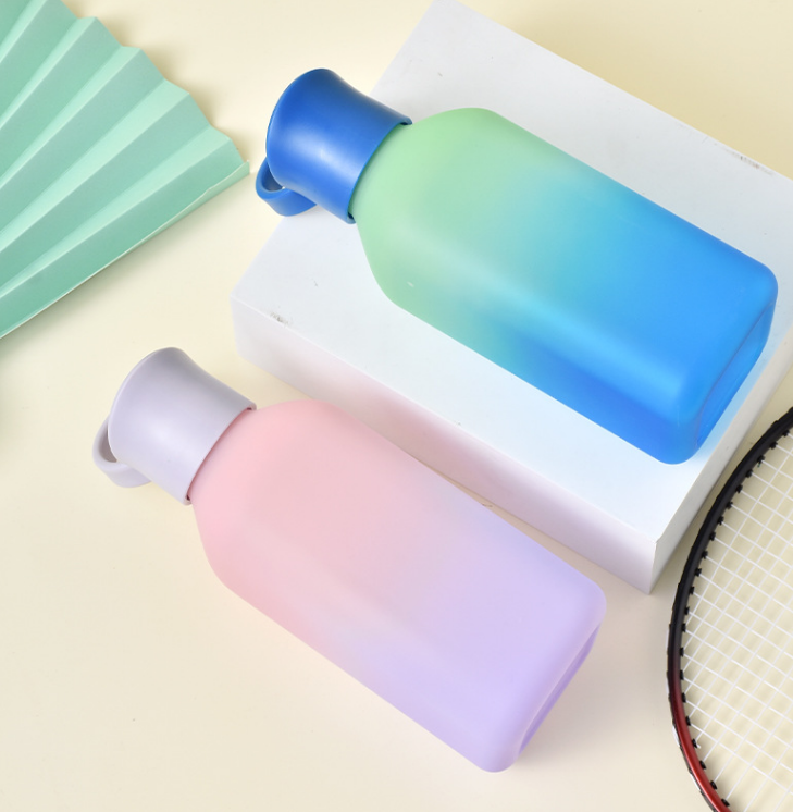 32oz Botella Agua PET Tritan BPA Free Gradient Color Painted Sports Water Bottle