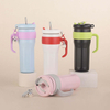 New Stylish 1200ml Keep Hot Cold Vacuum Cup with Handle Large Capacity Straw Stainless Steel Cup