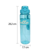 Leakproof 32OZ Plastic Outdoor Sports Gym Water Bottle with Straw and Non-slip Silicone Ring