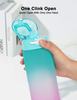32oz Sports Water Bottle with Time Marker BPA Free Wide Mouth Leakproof with Handle
