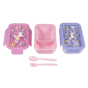 1000ML Cartoon Children'S School Lunch Box Bento Kids Lunch Box With Spoon Baby Food Lunch Box