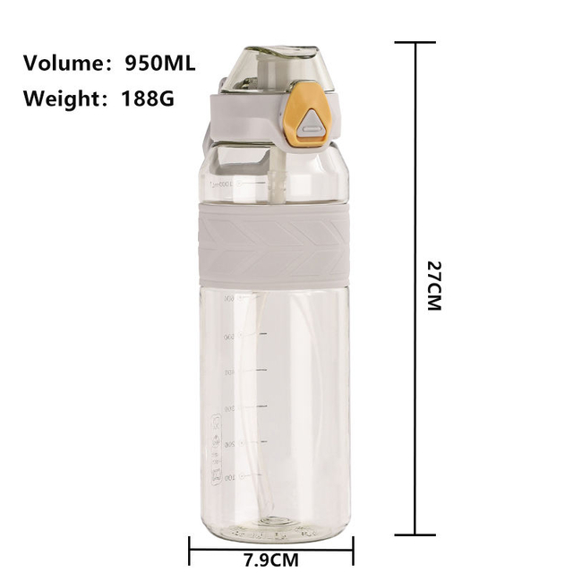 A Portable Sports Plastic Cup with a Non slip Silicone Ring and a Convenient Lockable Buckle