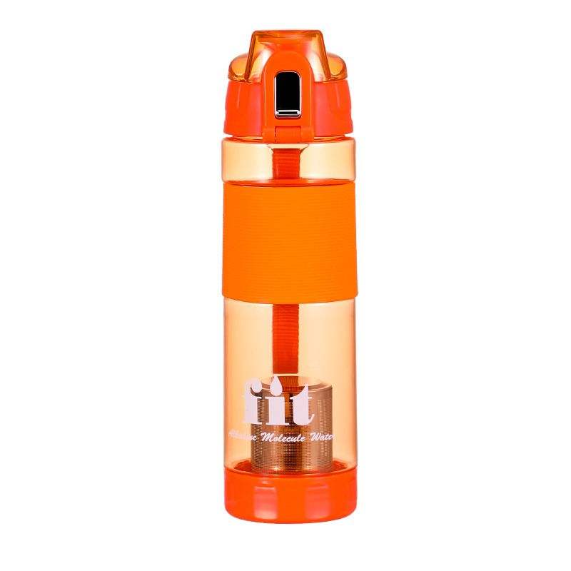 New 22oz Product BPA Free Plastic Alkaline Hydrogen Sports Water Bottle with Stainless Steel Filter
