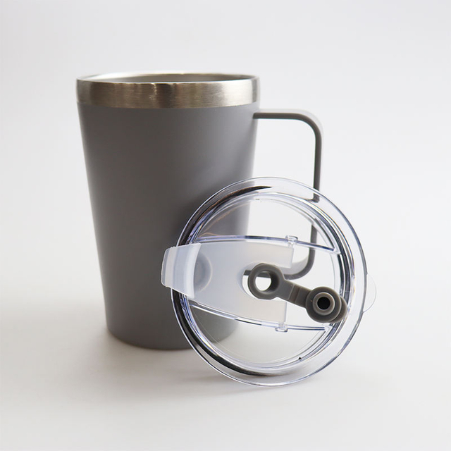 12oz Stainless Steel Water Cup with Lid and Handle Compact and Casual Customized Coffee Cup