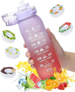650Ml Outdoor Ecofriendly Healthy Motivational Plastic Sports Water Bottle With Flavour Pods