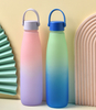 32oz Leakproof Portable Direct Drinking Gradient Colorful Gym Girls Water Bottle with Handle