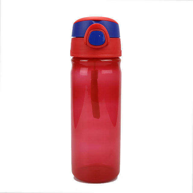 Cartoon PP Material Cute Children Kids Straw Water Bottle 550ml Leak Proof and with a Portable Handle