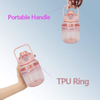 32oz 1L Plastic Water Bottle in the Shape of a Cylinder with Soft Straw Lid BPA Free Safe