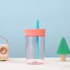 Newest Kids Plastic Cup with Flexible Straw Resistant Rugged Dishwasher Safe Easy to Clean 16oz
