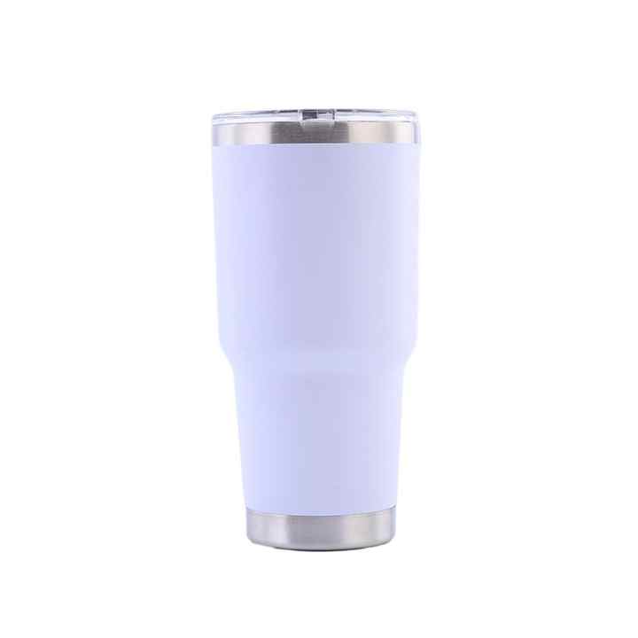30oz Double Wall Insulated Powder Coated Tumblers Cup Personalized Stainless Steel 304 Vacuum Flask Cups With Lid