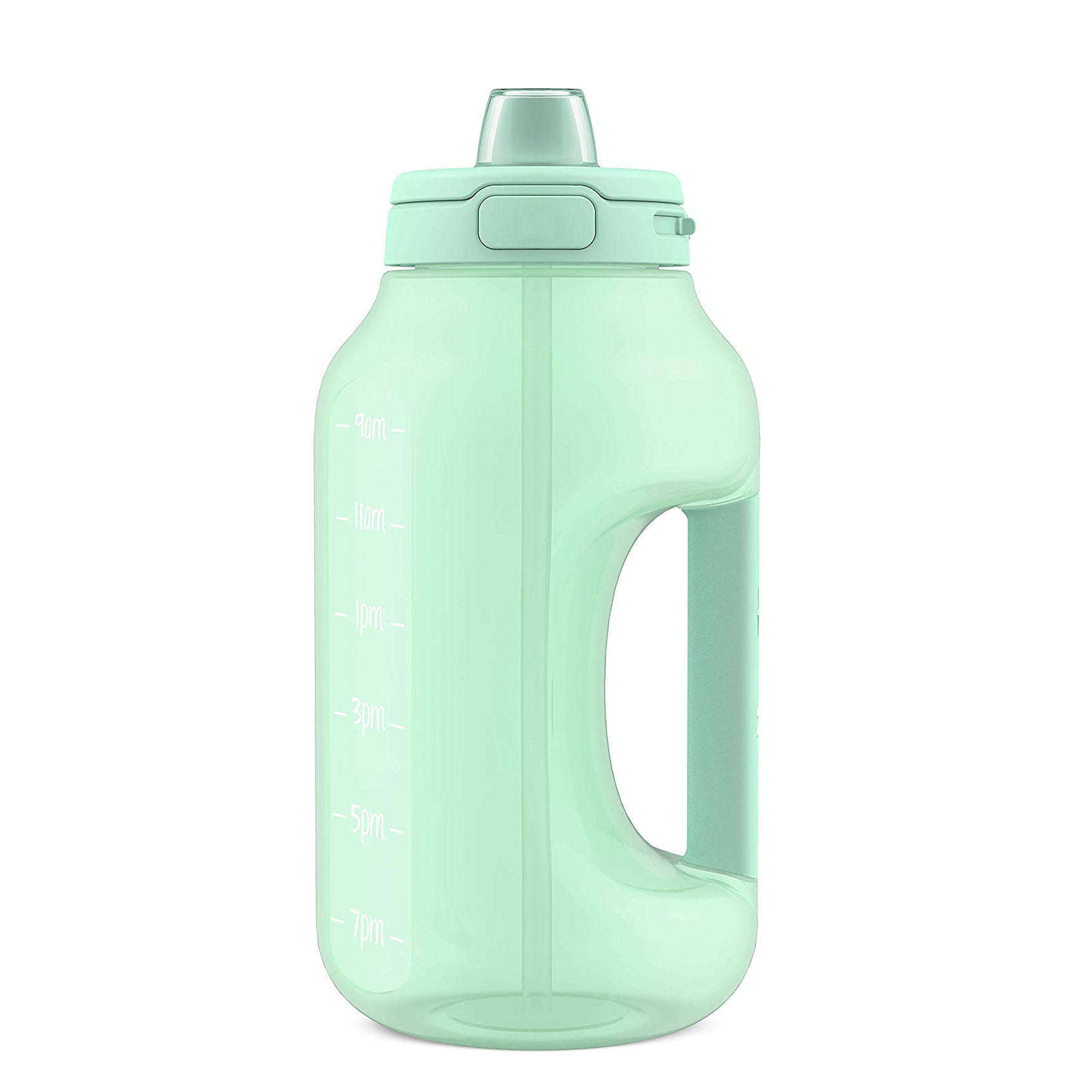 64oz Leak Proof Sports Plastic Gallon Water Bottle with Straw Gym Water Jug Custom Packing and logo
