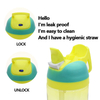 Cartoon Style Kids 600ml 21oz Water Cup with Customizable Patterns Leak Proof Portable BPA Free