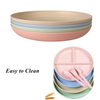 Pratos De Palha De Trigo Infantil Custom Dessert Plates RPET BPA FREE PLASTIC Plates Divided Plate