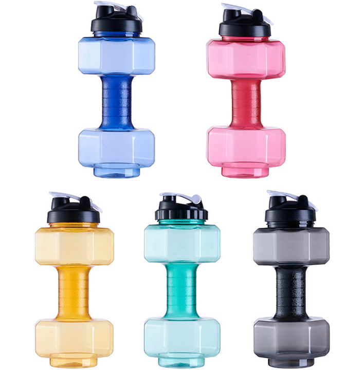 Creative Botella De Agua En Forma De Mancuerna Dumbells Dumbbell Shape Weight Gym Drink Water Bottle