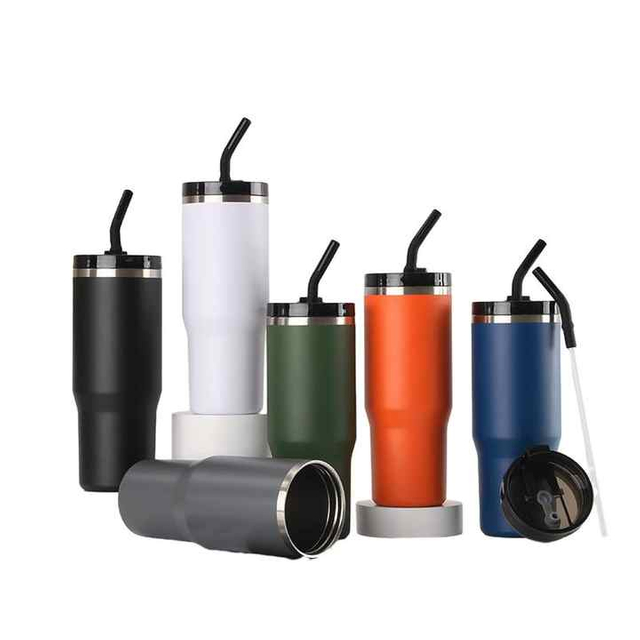 20oz Wholesale Custom Stainless Steel Vacuum Insulated Hot Sale Tumbler Double Walled Travel Mug With Lid and Straw