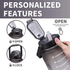 Gallon Water Bottle with Time Marker BPA Free Sport Gallon Bottle with Straw and Lid