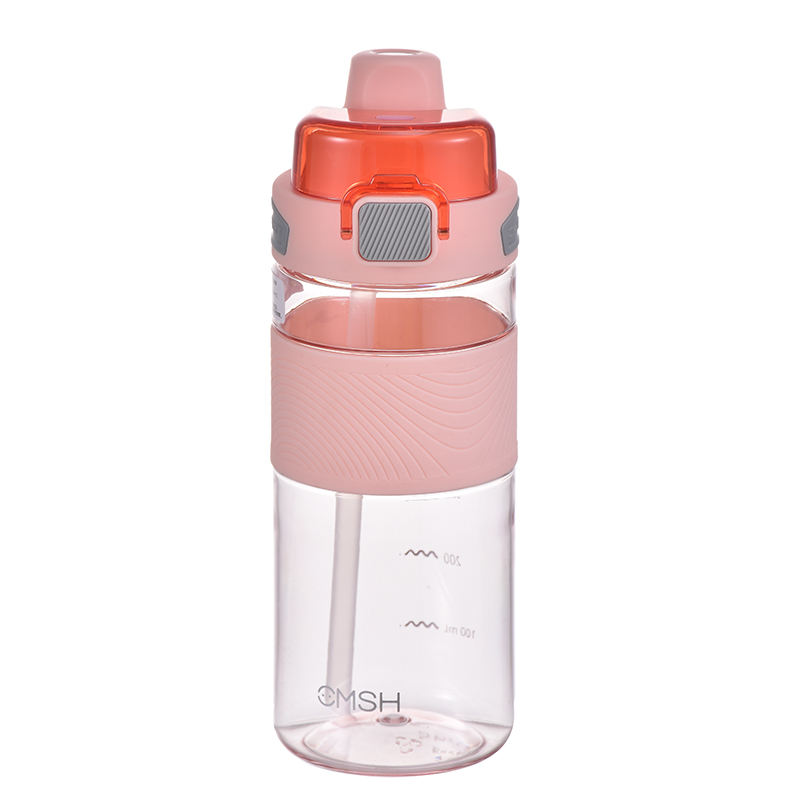 700ML Gradient Color Motivational Plastic Water Bottle with Time Marker