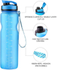 32 oz BPA FREE MOTIVATIONAL WATER BOTTLE WITH TIME MARKER REUSABLE WATER BOTTLE PERFECT for the GYM and OFFICE