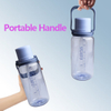 Large Capacity 1600ml Portable Sports Reusable Gym Drinking Cup Bpa Free Plastic Water Bottle with Time Marker