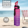 Botella Para Agua 1Litro Bottles With Straw With Custom Logo Wide Mouth Plastic 32Oz Sports Water Bottle