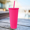 Cawan Plastik Tasse Avec Paille Double Wall Coffee Cup With Lid and Straw Customized Tumblers
