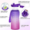 Bouteille D'Eau 2L Garrafa Motivacional 3 Em 1 Bpa Free Tritan Plastic Sports Drink Sipper 2Liter Water Bottle
